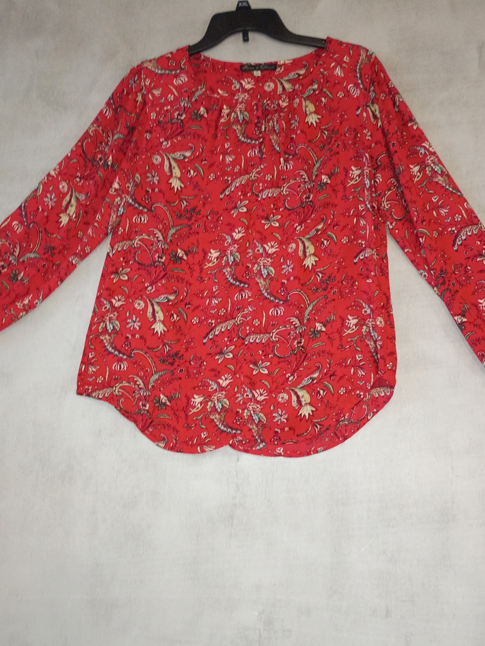 Rose & Olive Red Floral Top
